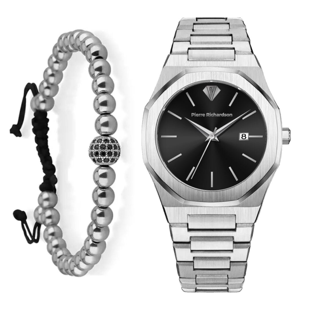 סט שעון וצמיד לגבר